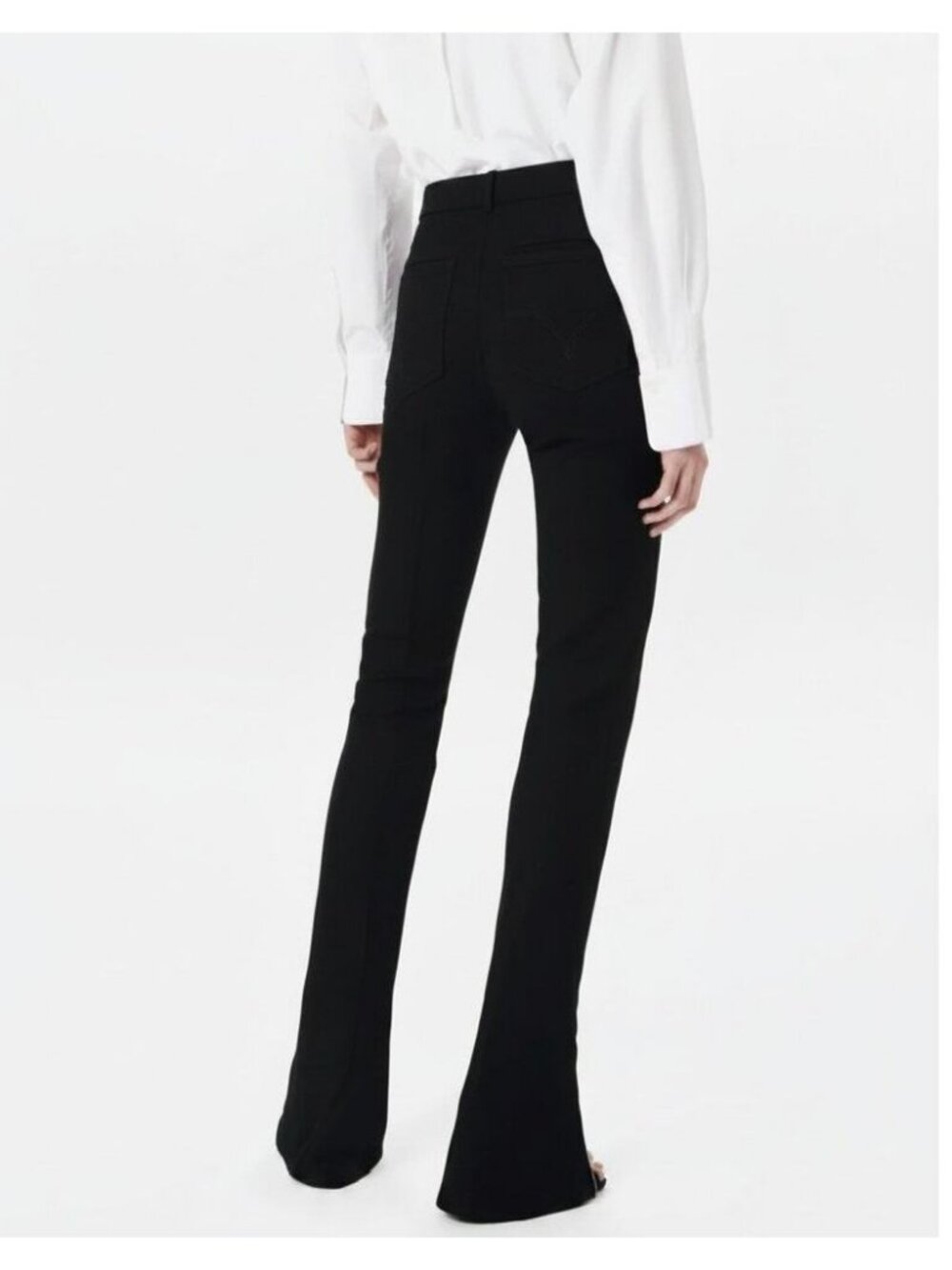 VERSACE Jeans Couture Boot Cut Mid Rise Pant Size 24 Black